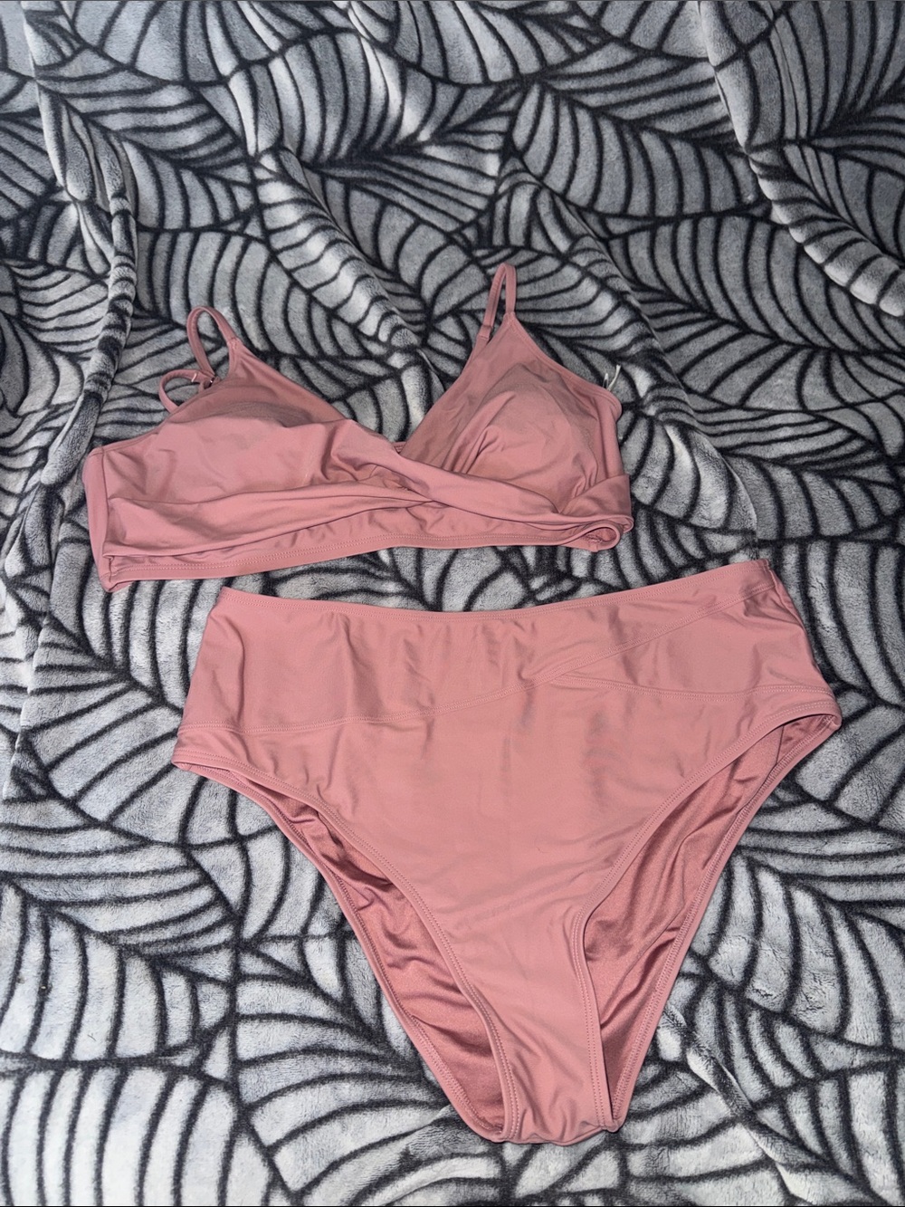 Mauve Pink 2 Piece Bikini Swimsuit XL